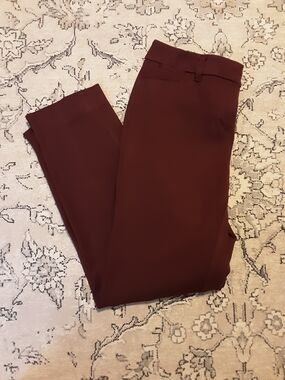 White House Black Market Burgundy Slim Ankle Pants